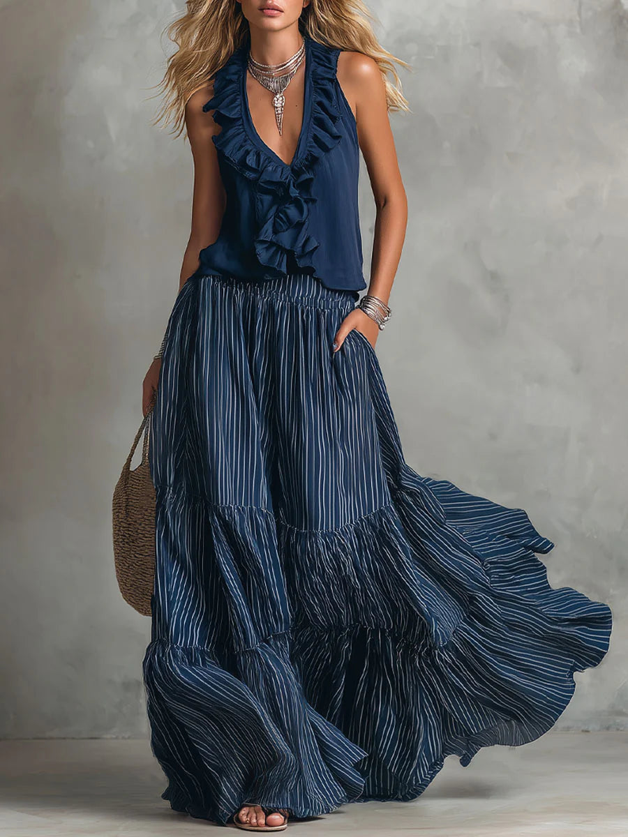Naomi | Robe Maxi à Volants
