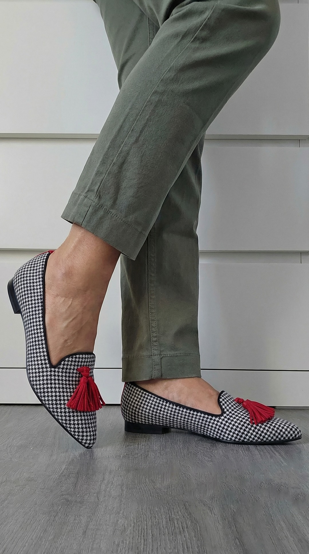 Pessia™ | Mocassins à Talon Pointu avec Franges Classiques