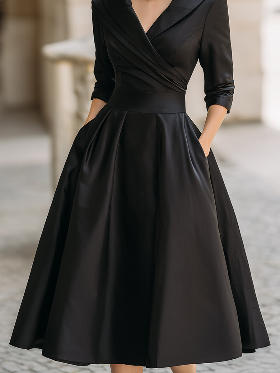 Lucas & Léa Paris - Robe midi en satin