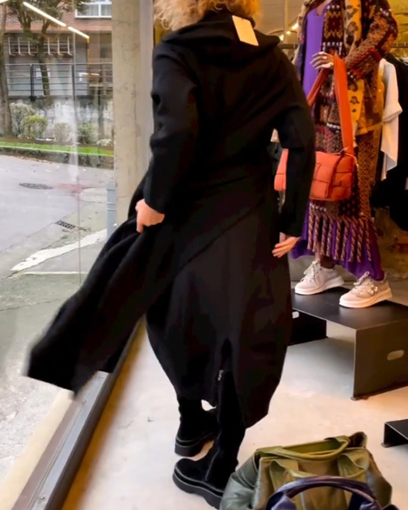 Lucas & Léa Paris - Robe midi noire à poches