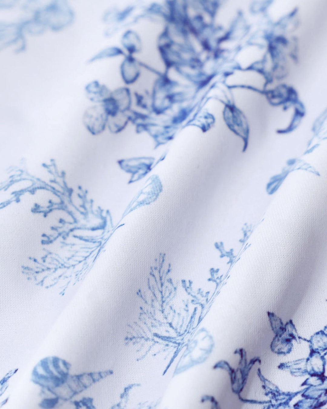 Ensemble de Bikini à Foulard Floral Bleu