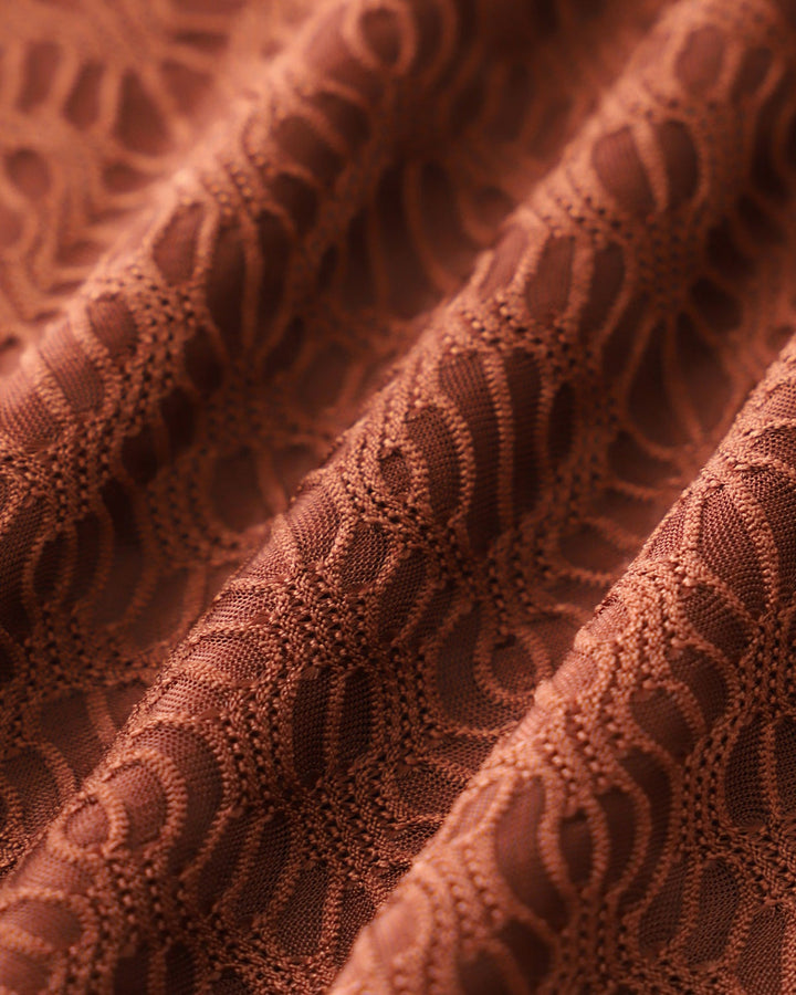 Ensemble de Trois Pièces Jacquard Marron