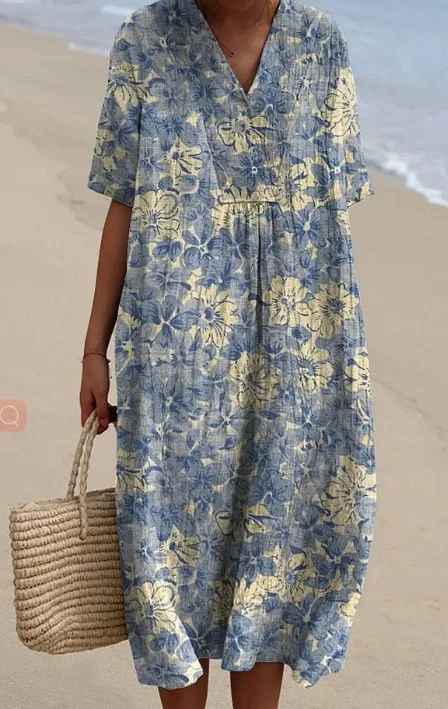Margaret - Robe Florale Vibrante et Fluide