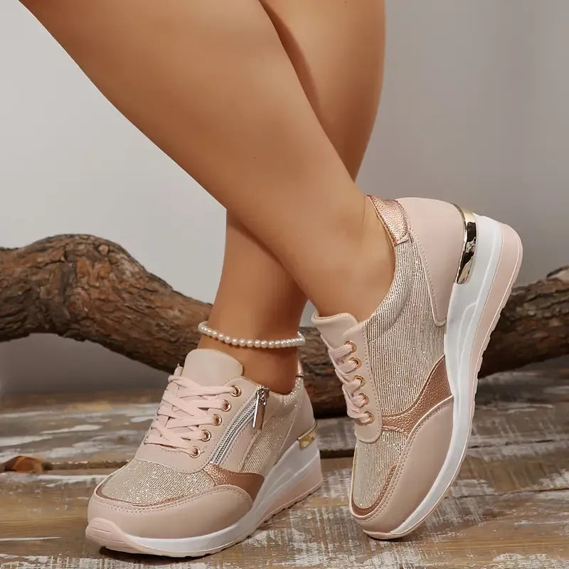 Lucas & Lea Paris| baskets orthopédiques à lacets et fermeture éclair latérale pour femmes