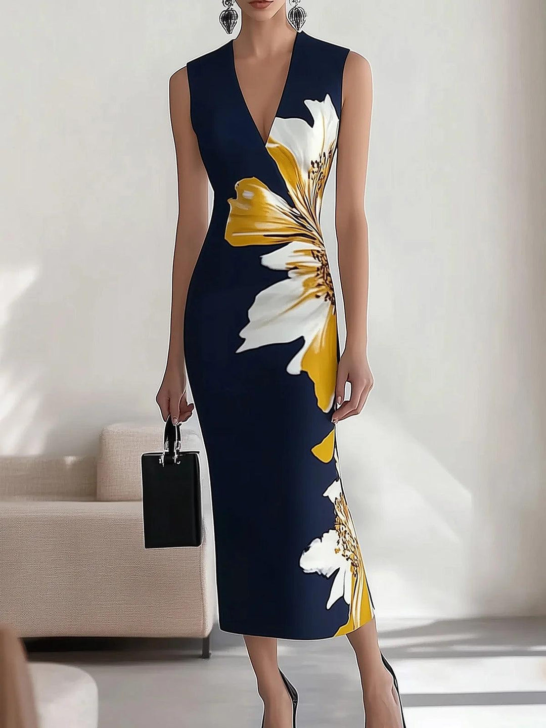 Lily | Robe Midi Élégante Glamour de Plage pour le Travail et les Festivals