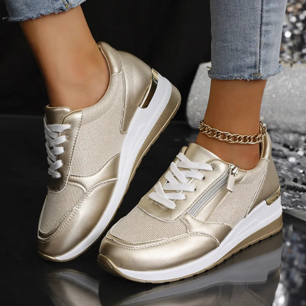 Lucas & Lea Paris| baskets orthopédiques à lacets et fermeture éclair latérale pour femmes
