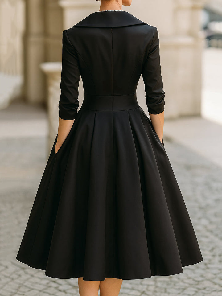 Lucas & Léa Paris - Robe midi en satin