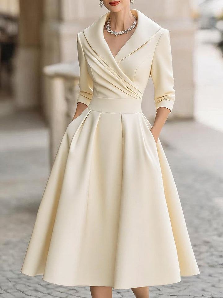 Lucas & Léa Paris - Robe midi en satin