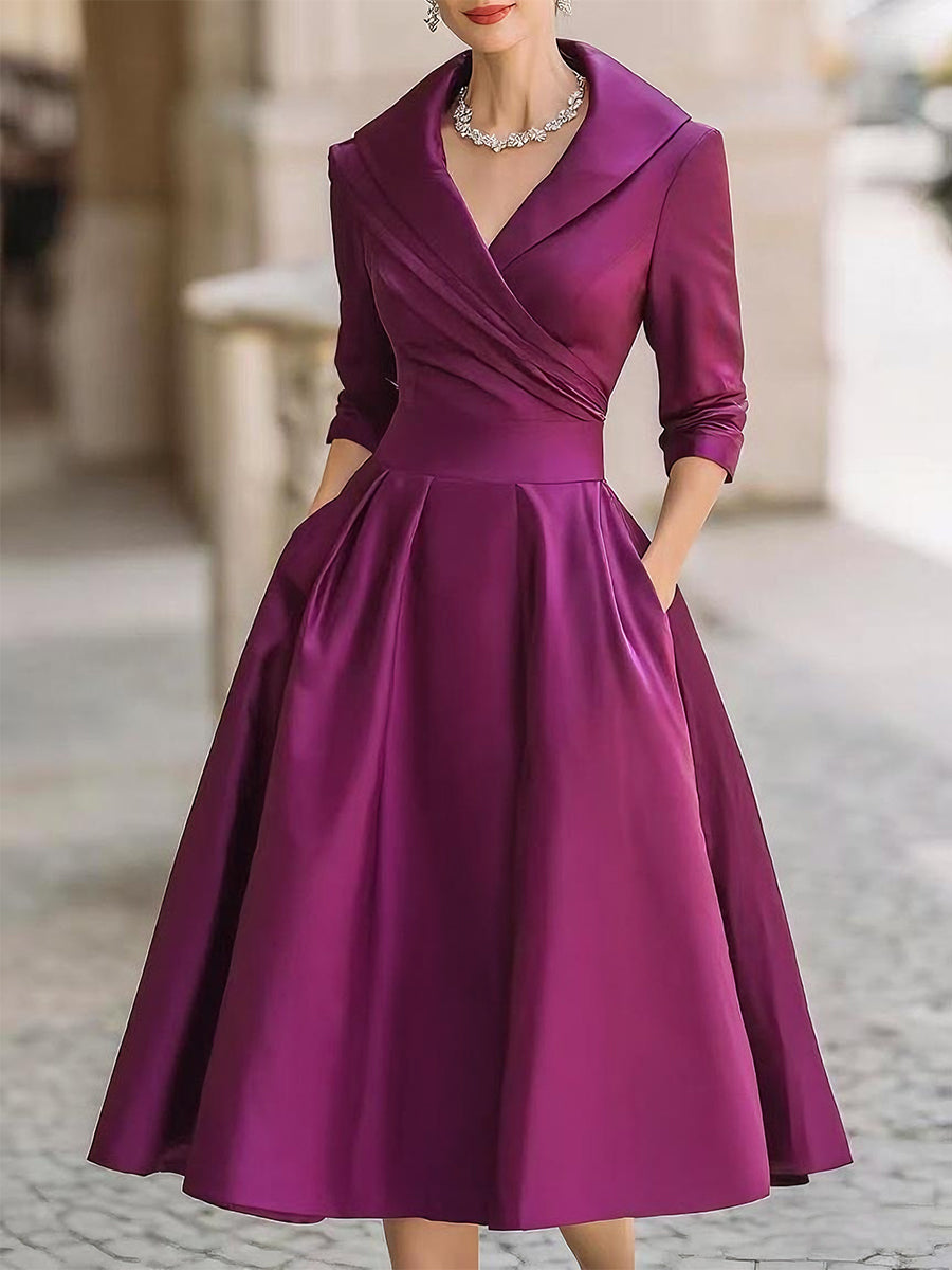 Lucas & Léa Paris - Robe midi en satin