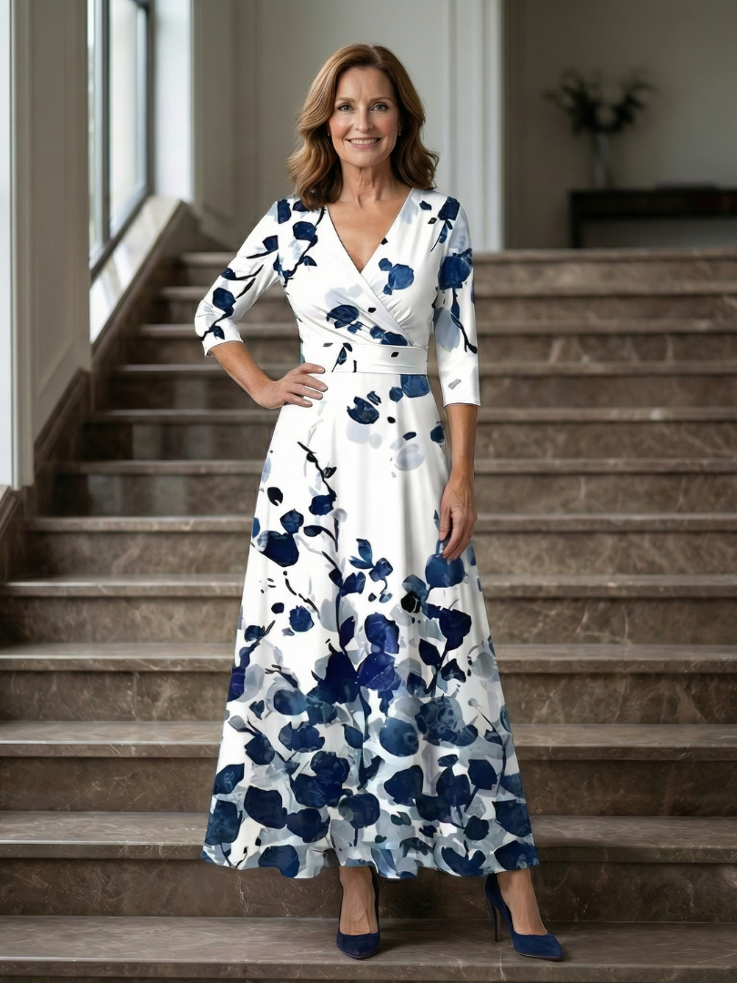 Juana | Robe midi à décolleté croisé