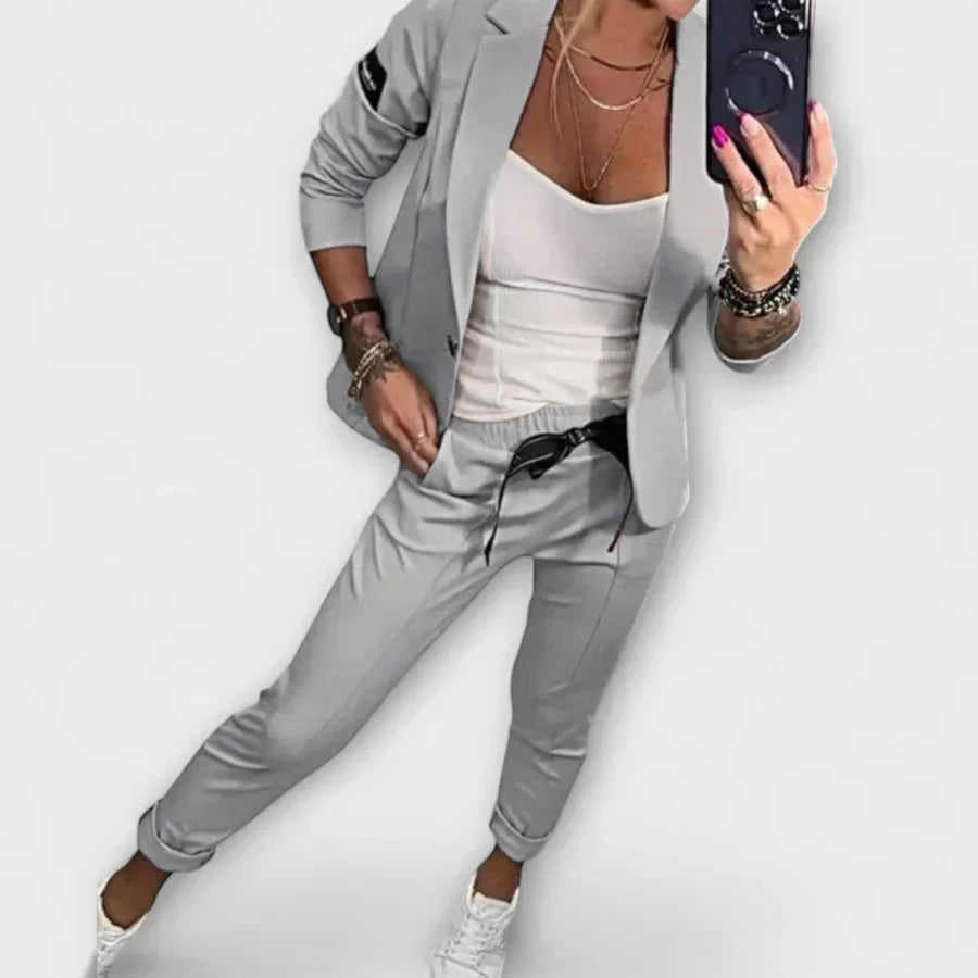 Vionne | Ensemble Élégant Haut, Veste et Pantalon