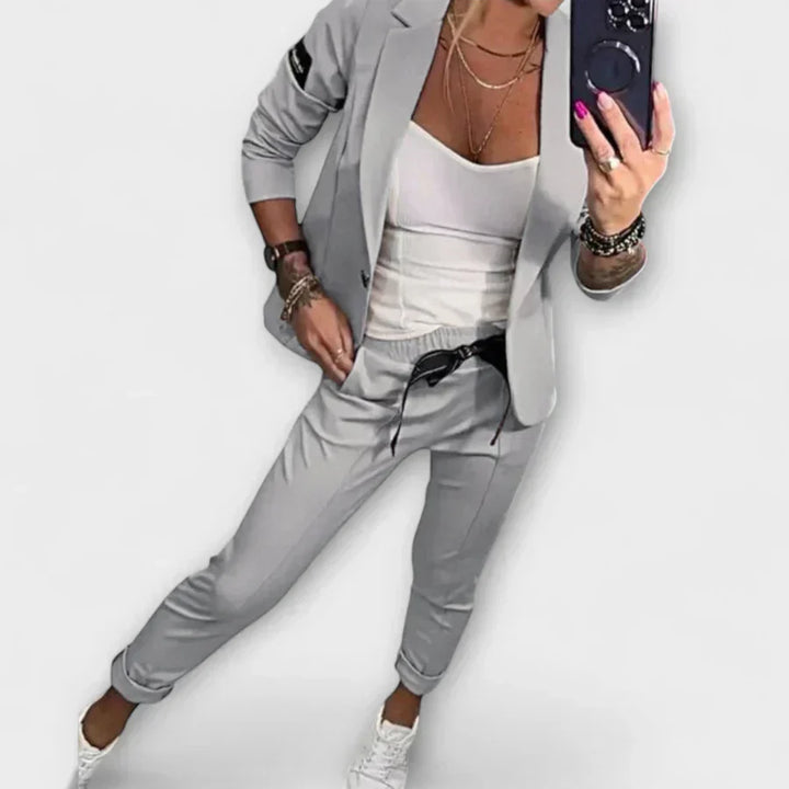 Vionne | Ensemble Élégant Haut, Veste et Pantalon
