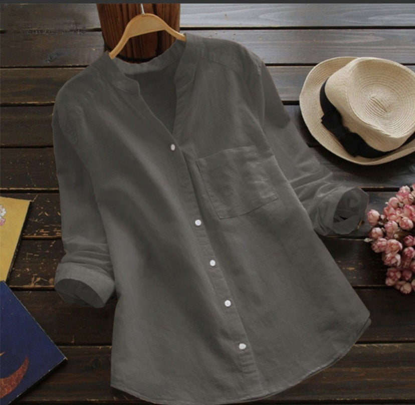Sophia | Chemise de loisir en lin et coton