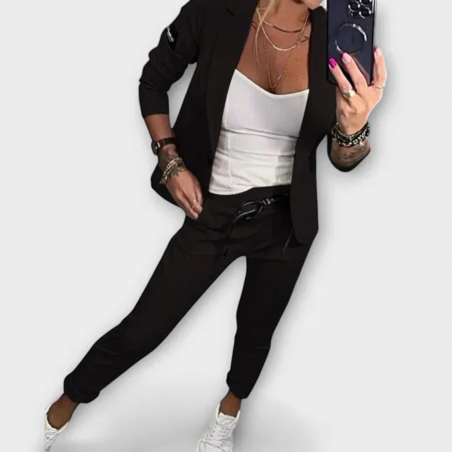 Vionne | Ensemble Élégant Haut, Veste et Pantalon