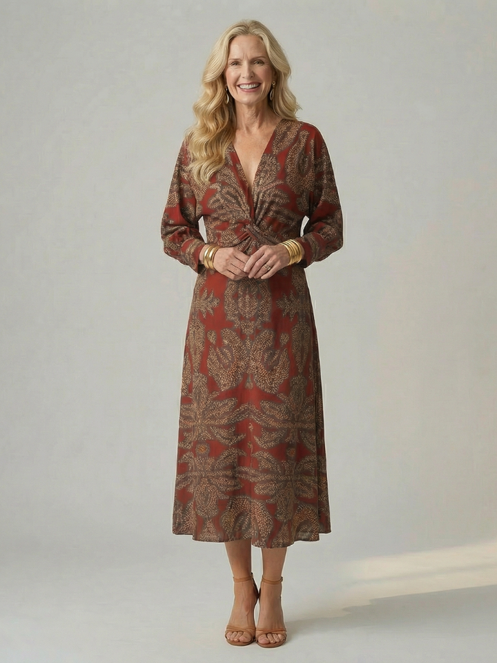 Alicia | Robe midi croisée