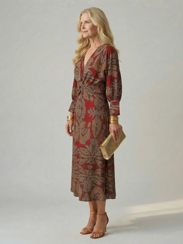 Lune | Robe Midi à Enveloppe