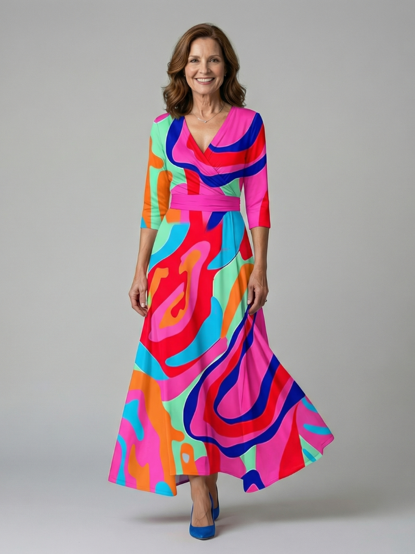 Juana | Robe midi à décolleté croisé