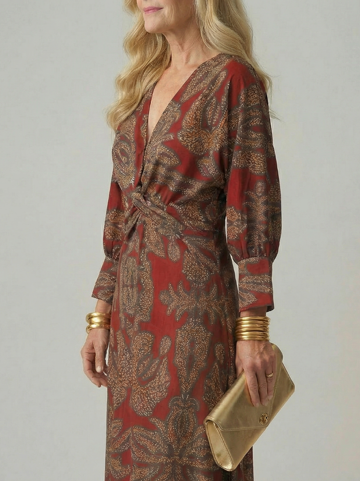 Alicia | Robe midi croisée