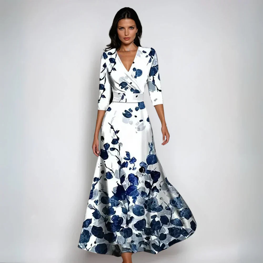 Eliana™ | Robe A-Line Florale Élégante