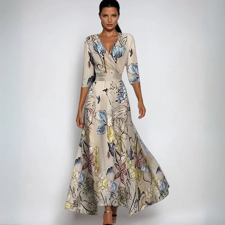 Eliana™ | Robe A-Line Florale Élégante