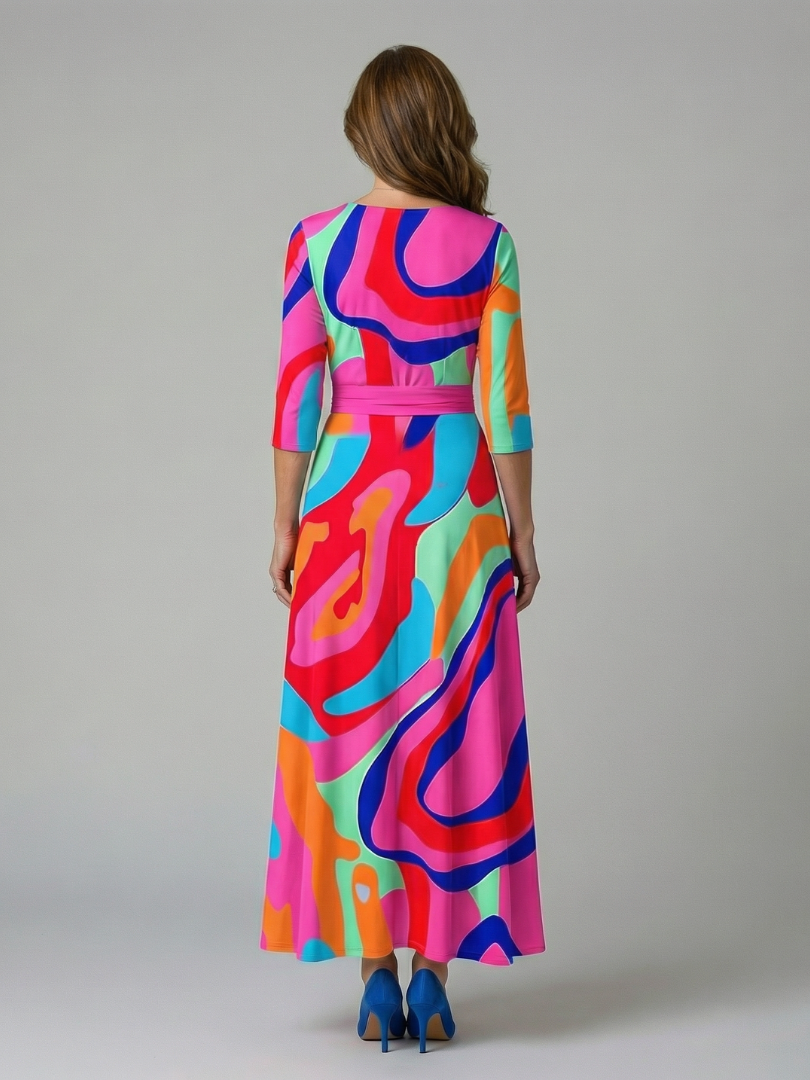 Juana | Robe midi à décolleté croisé