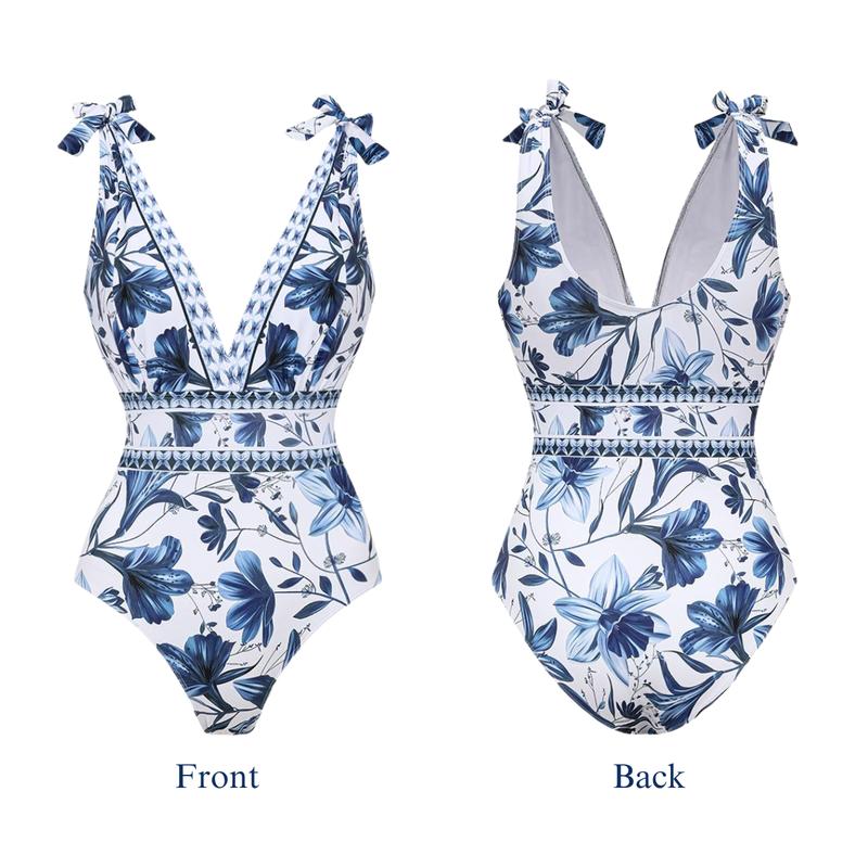Ensemble Robe de Bain Florale Ventre Plat