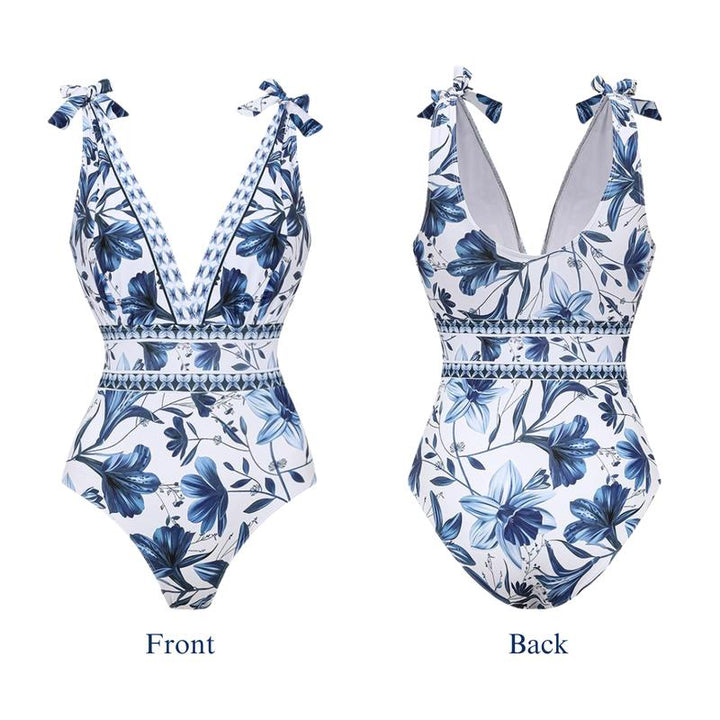 Ensemble Robe de Bain Florale Ventre Plat