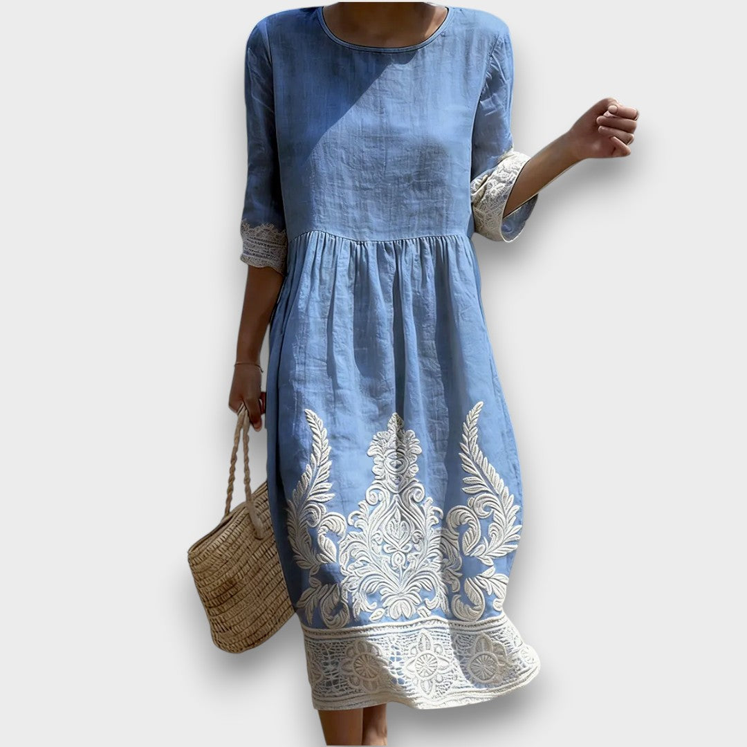 Tiffany | Robe imprimée de plantes et fleurs