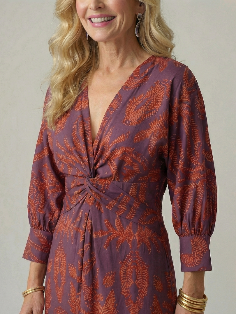 Alicia | Robe midi croisée
