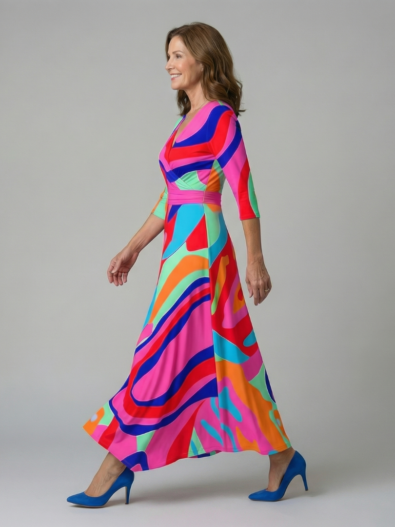 Juana | Robe midi à décolleté croisé