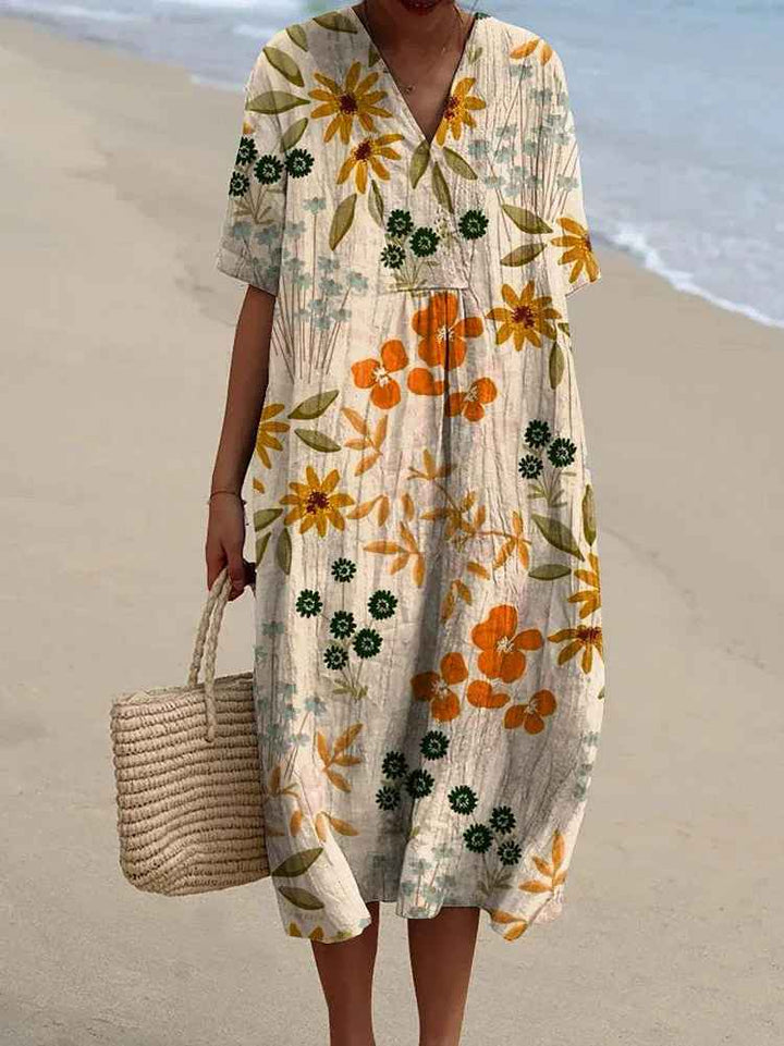 Merel | Robe Maxi Florale Vintage