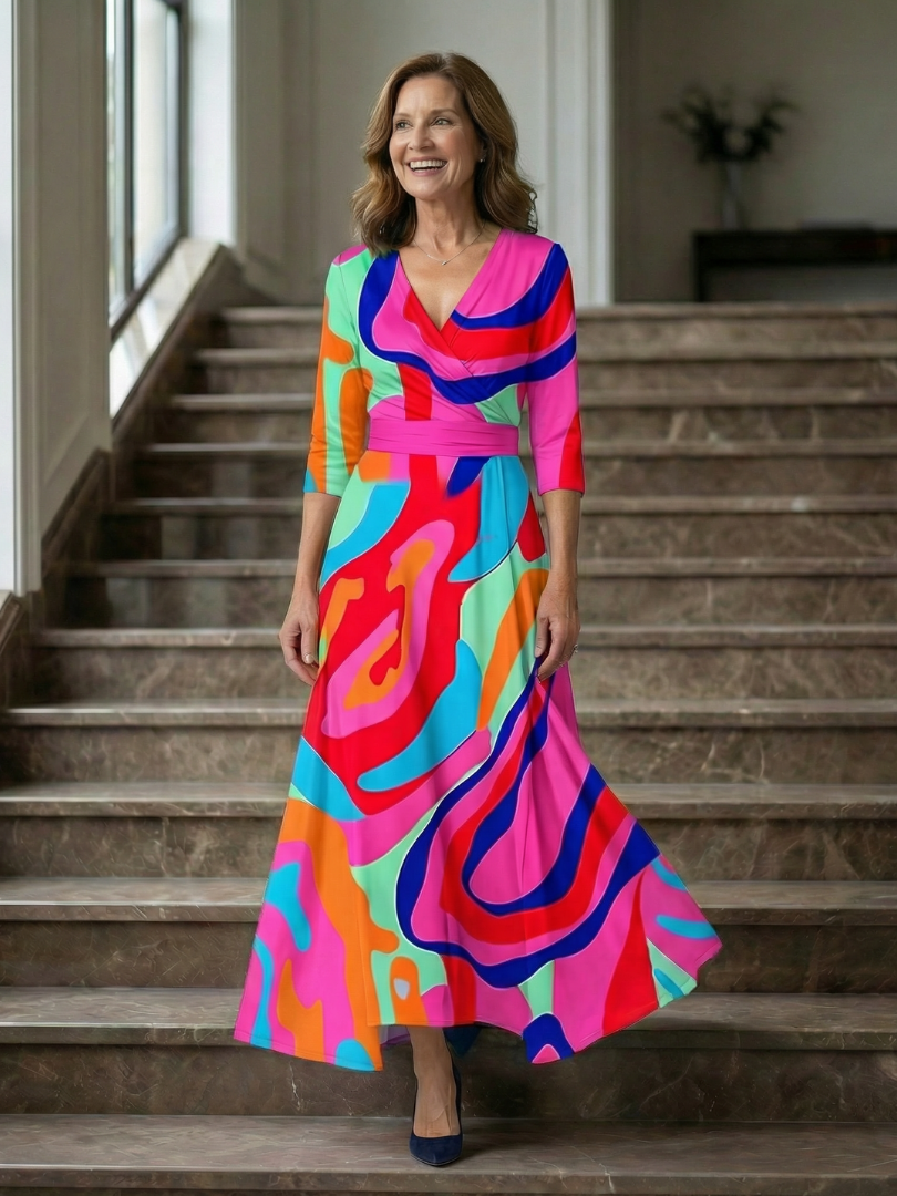 Juana | Robe midi à décolleté croisé