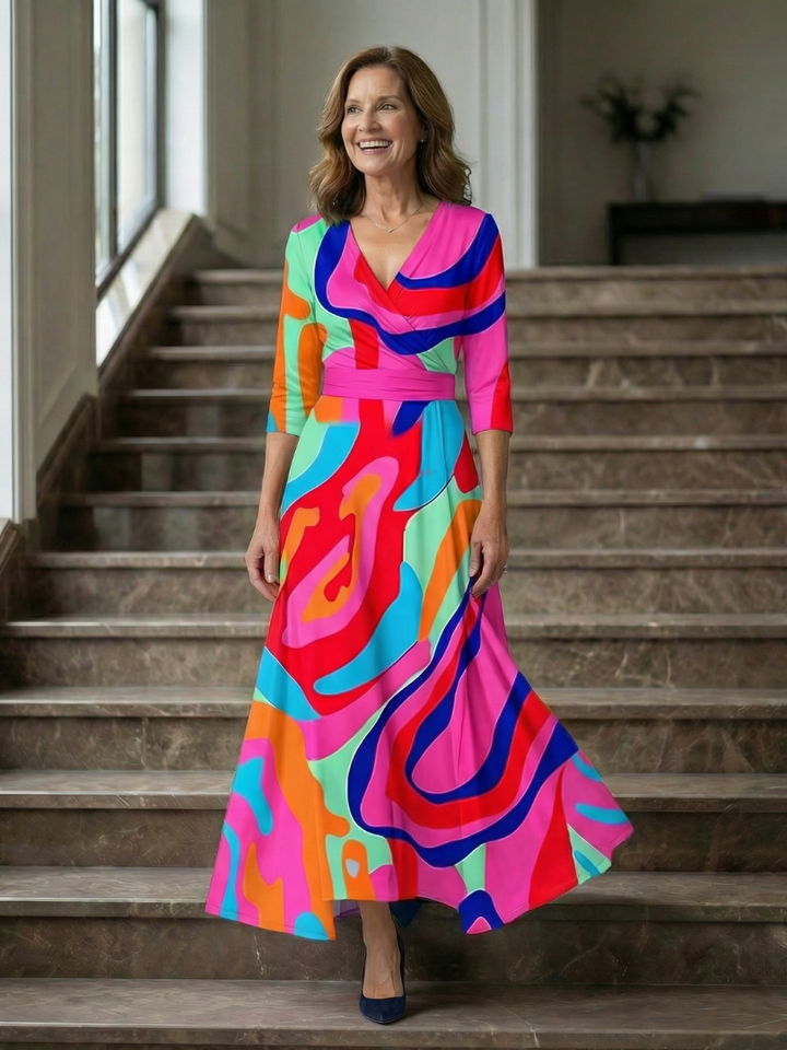 Juana | Robe midi à décolleté croisé