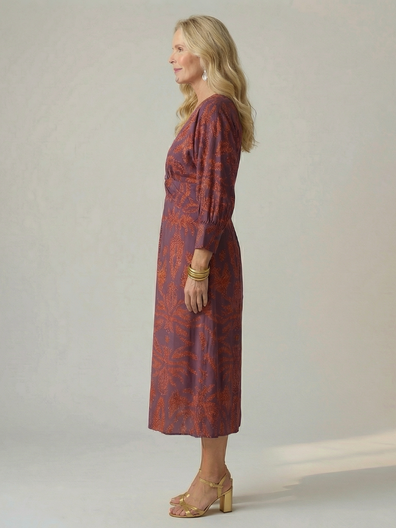 Alicia | Robe midi croisée