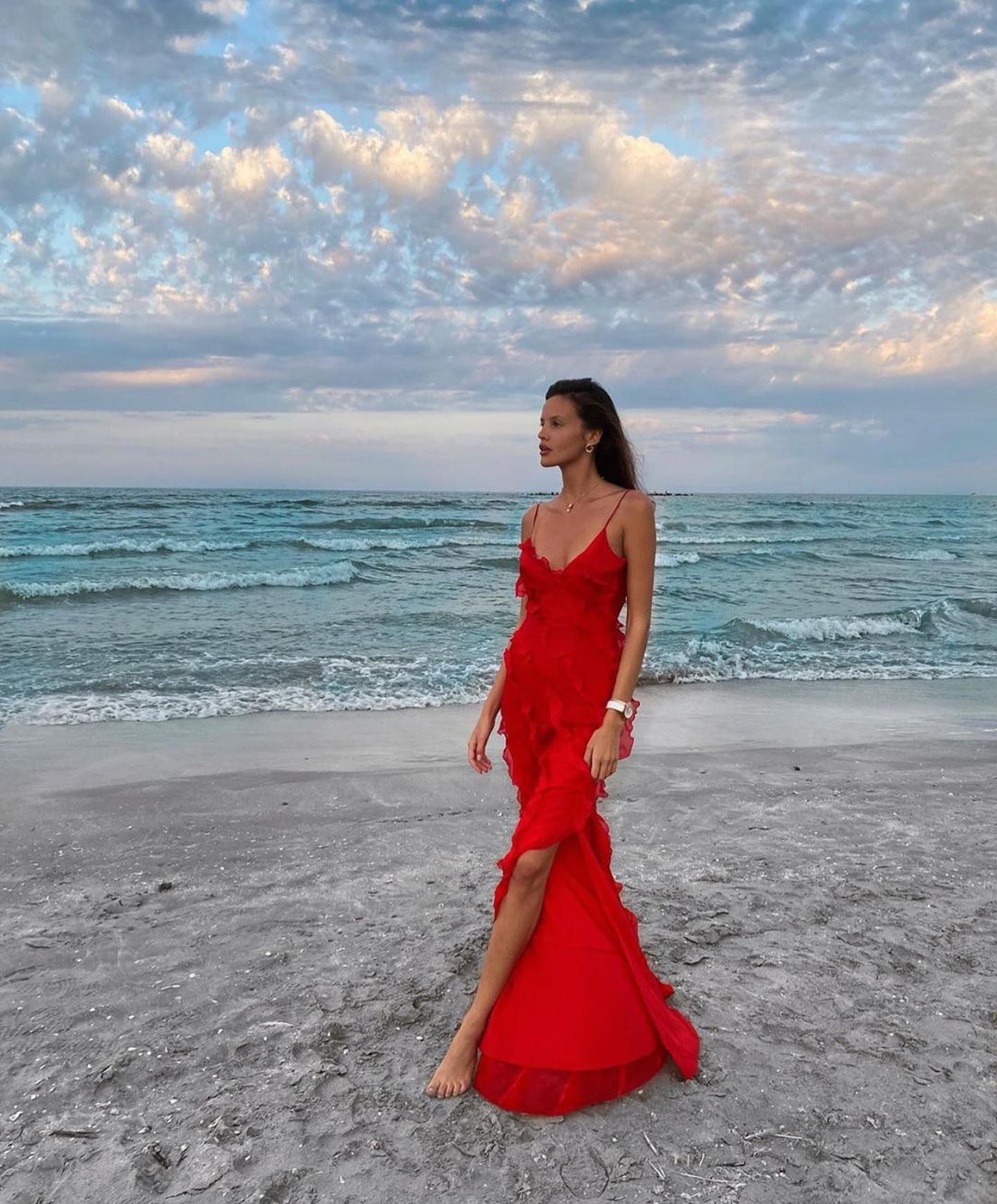 Zara - Robe Maxi Volante