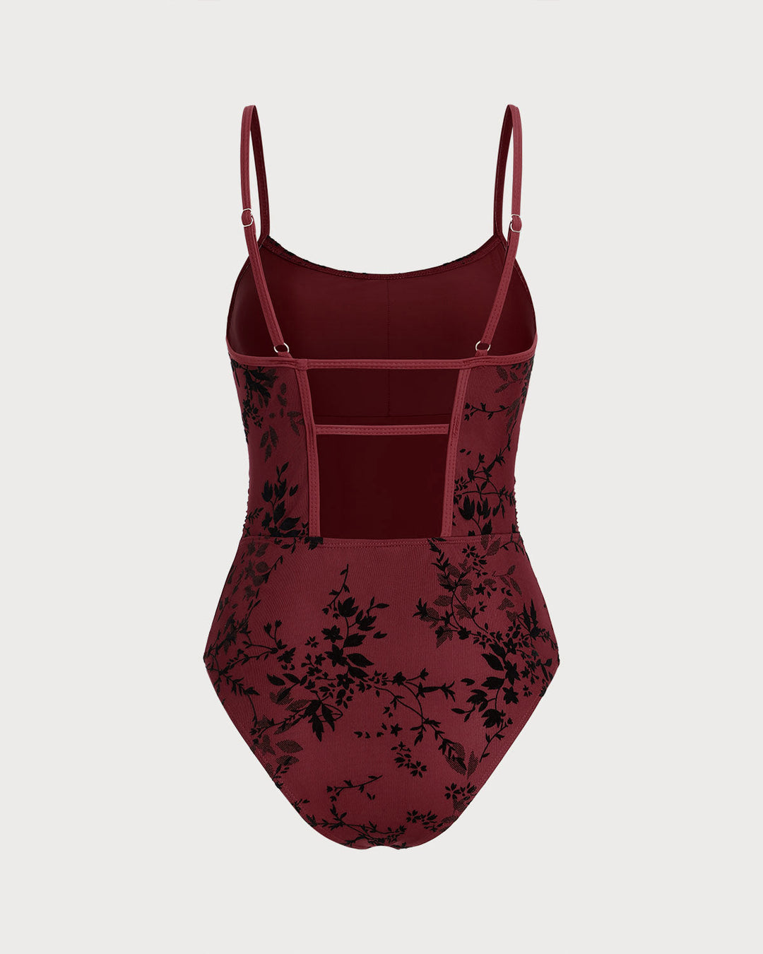 Maillot de bain une pièce floral rouge