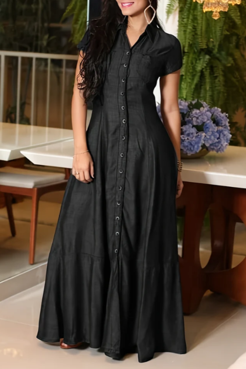 Hera | Robe en Jean Longue