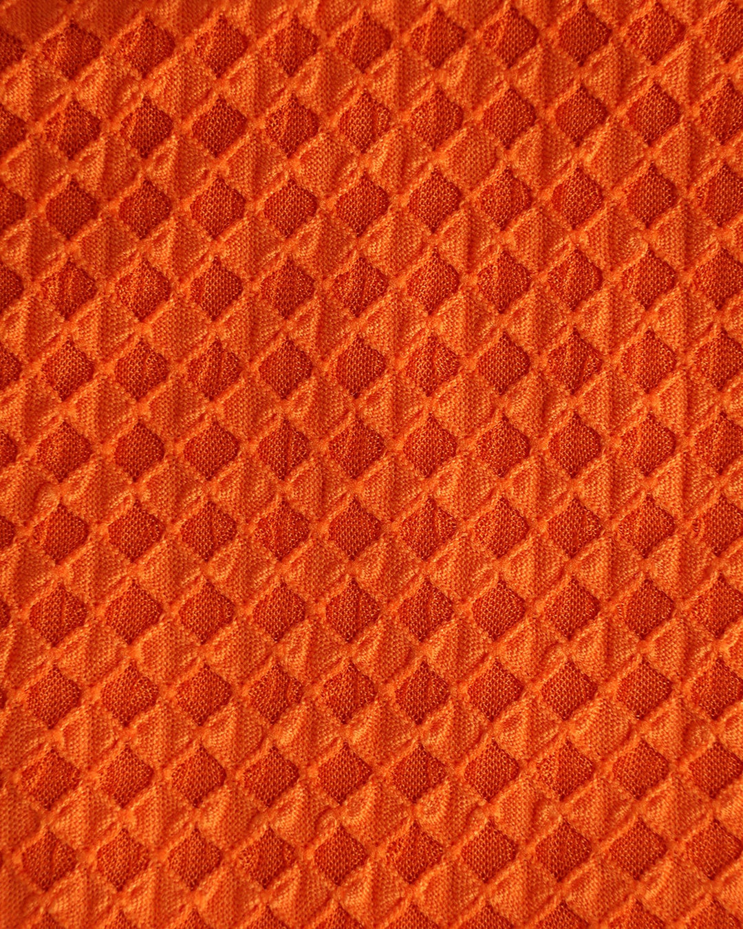 Ensemble de Bikini Texturé à Taille Élastique Orange