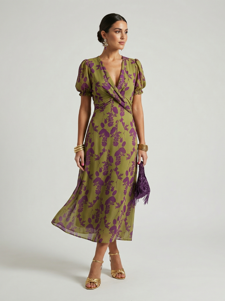Natalia | Robe midi florale