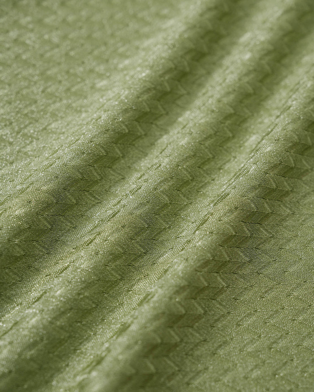 Ensemble de Bikini Texturé Vert à Col V