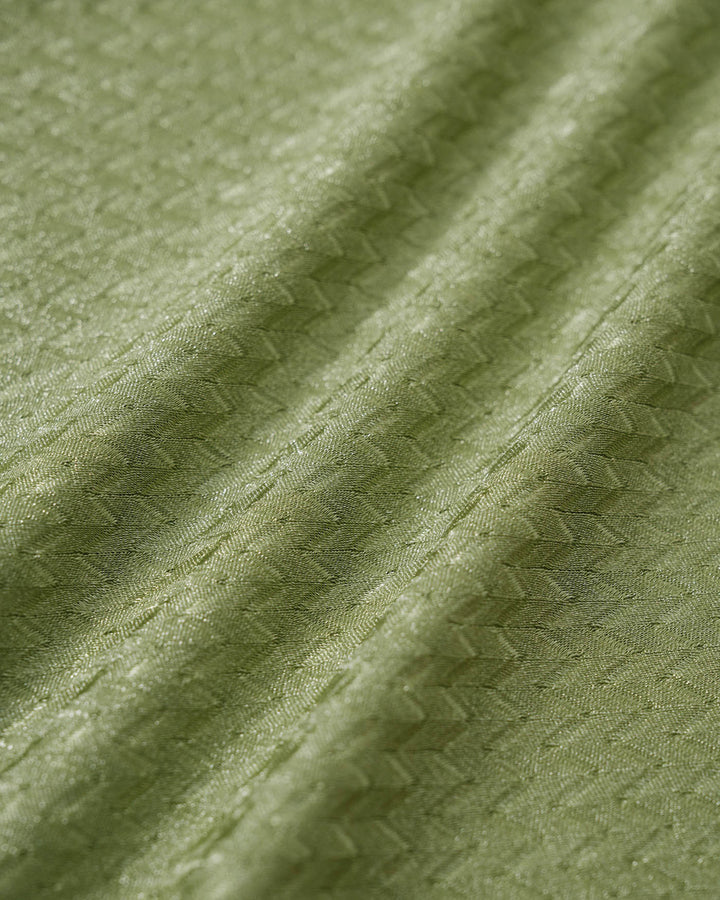 Ensemble de Bikini Texturé Vert à Col V
