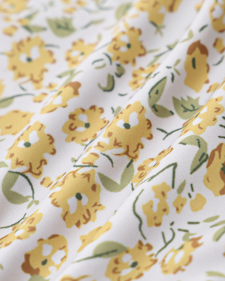 Ensemble de Bikini Triangle Floral Jaune