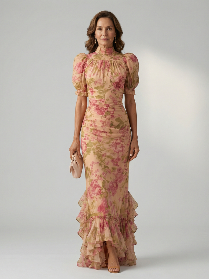 Alejandra | Robe maxi à décolleté haut