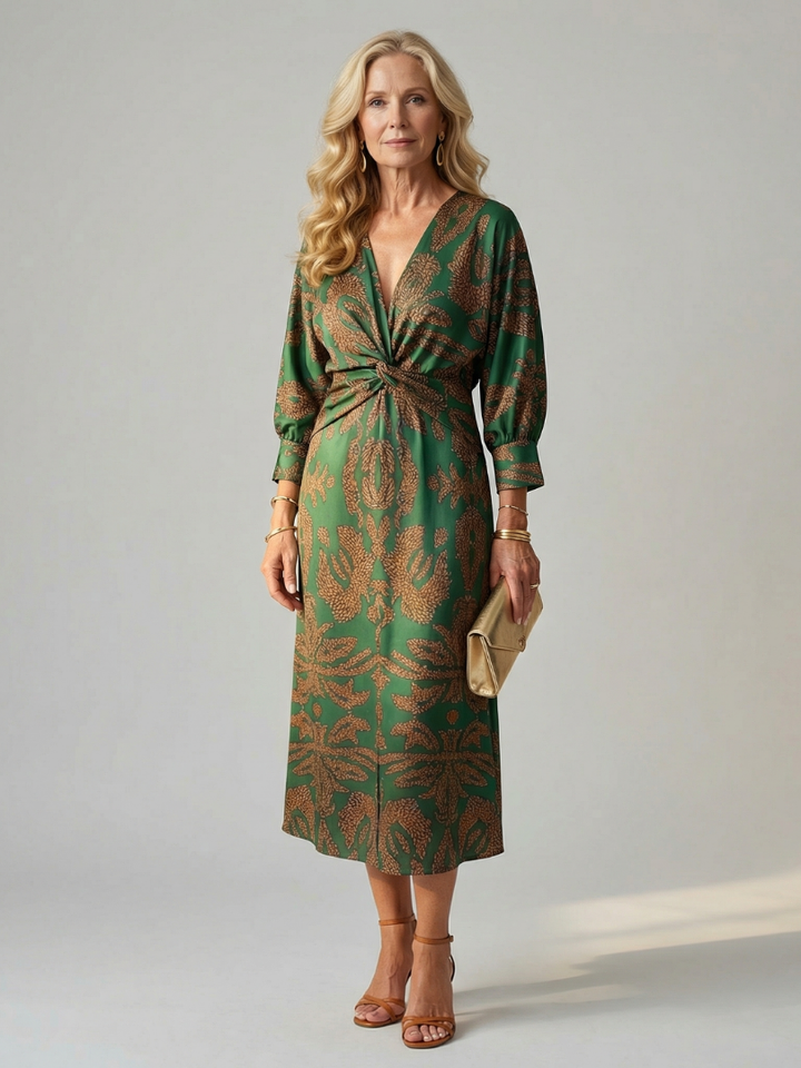 Alicia | Robe midi croisée