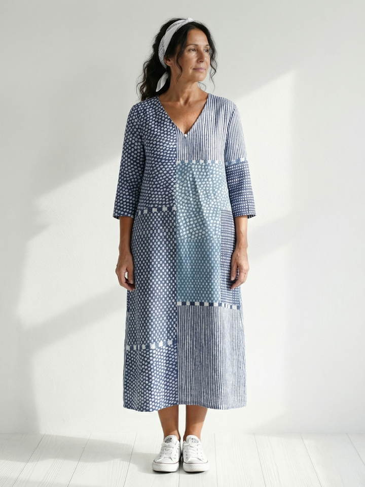 Nolan | Robe Midi Patchwork