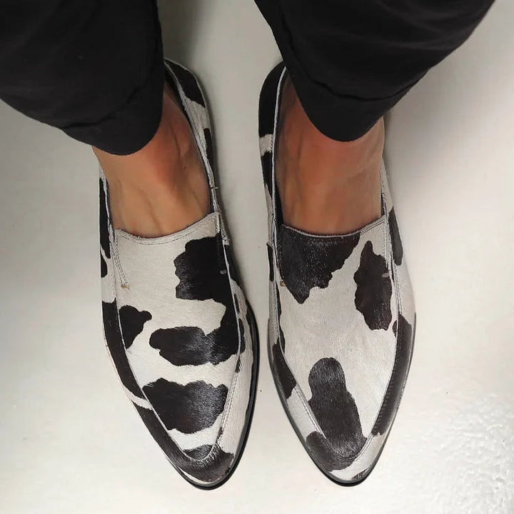 Rinah™ | Ballerines à Imprimé Vache Audacieux