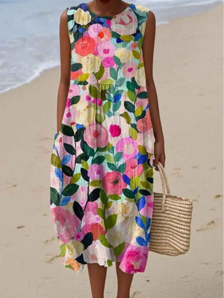 Robe imprimée brise d'été