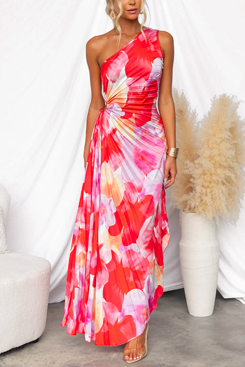 Yanira™ | Robe Plissée à Épaule Unique