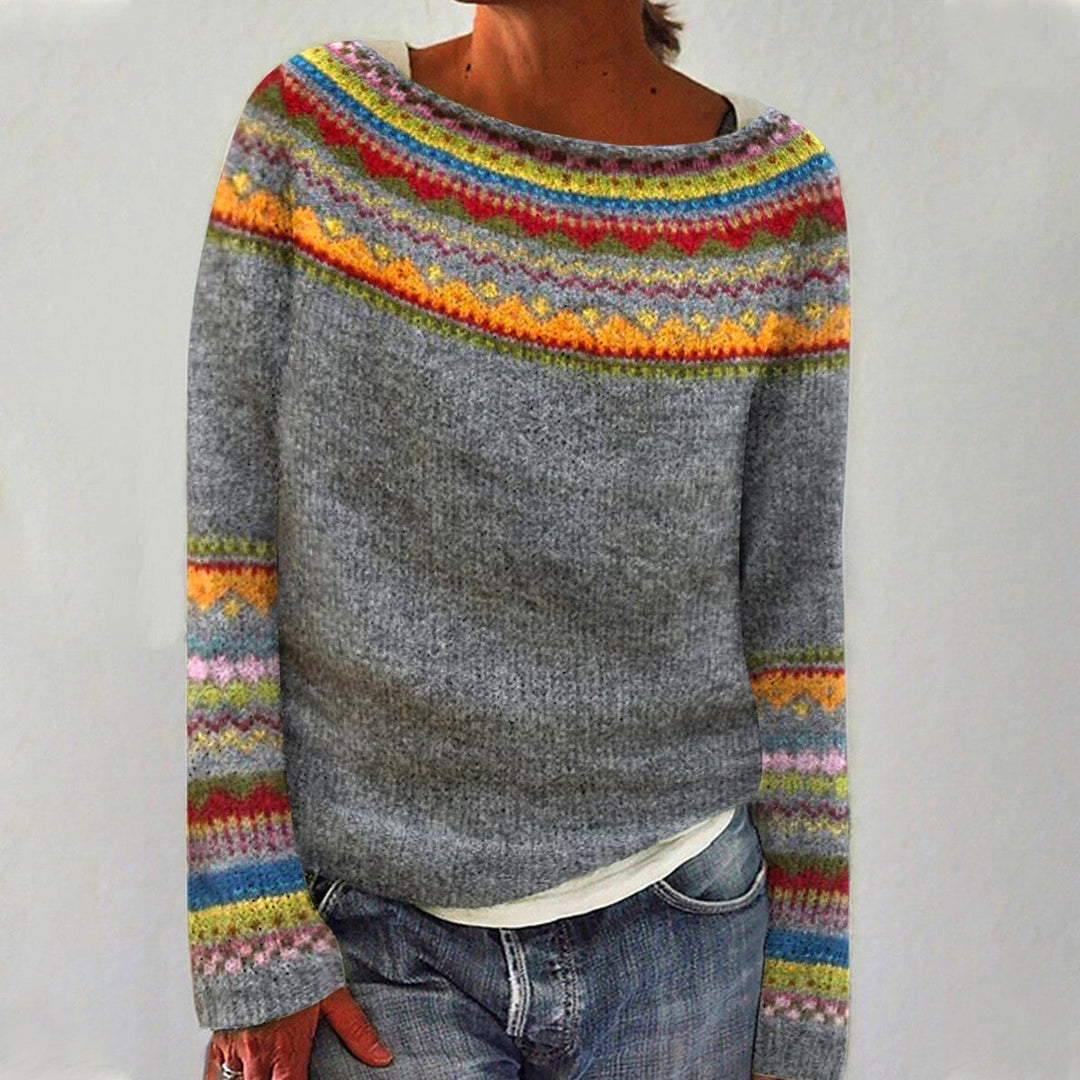 Pierina - Pull rétro d'automne