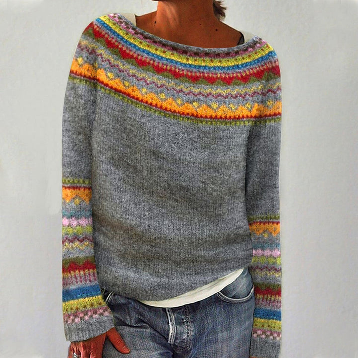 Pierina - Pull rétro d'automne